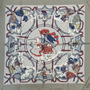Hermes Silk Scarf “Cavaliers des Nuages” (Cloud Knights)